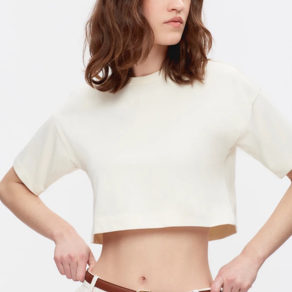 Kotn woman’s heavy weight cropped T